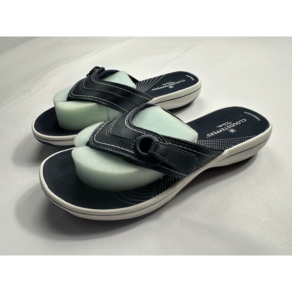 Clarks Breeze Reyna Sandals Size 6 Navy Marine Cloudsteppers Women - Picture 2 of 6
